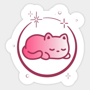 Cute Cat Kitten Kitty in Space Galaxy Sticker